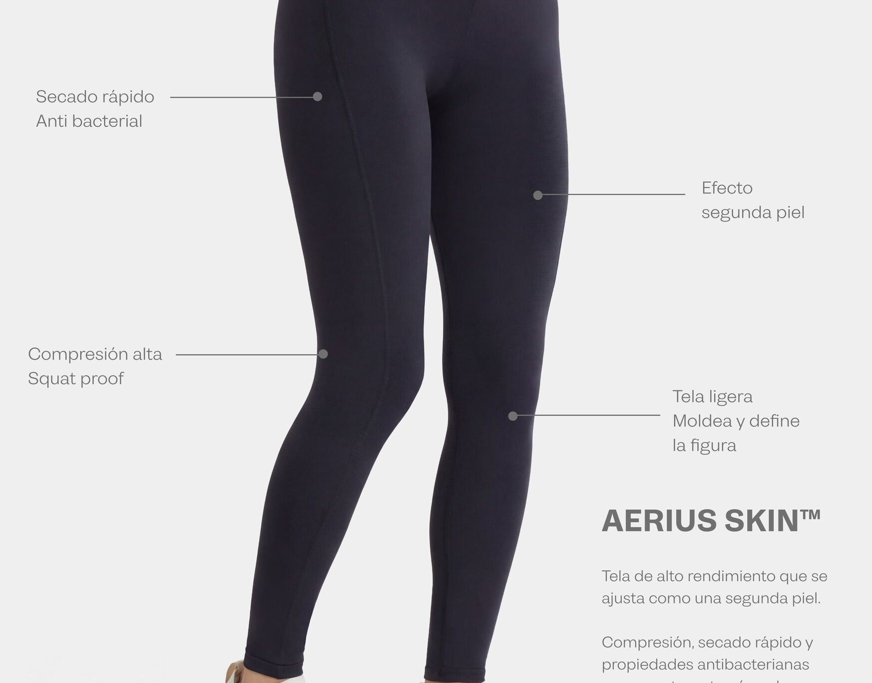 Leggings Core Control Aerius Skin, Morado