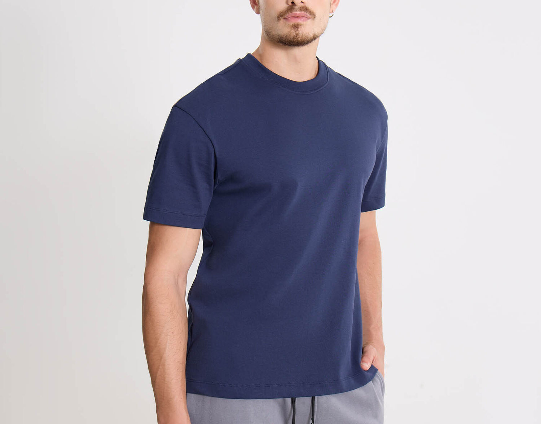 Camiseta Para Hombre AzulOscuro