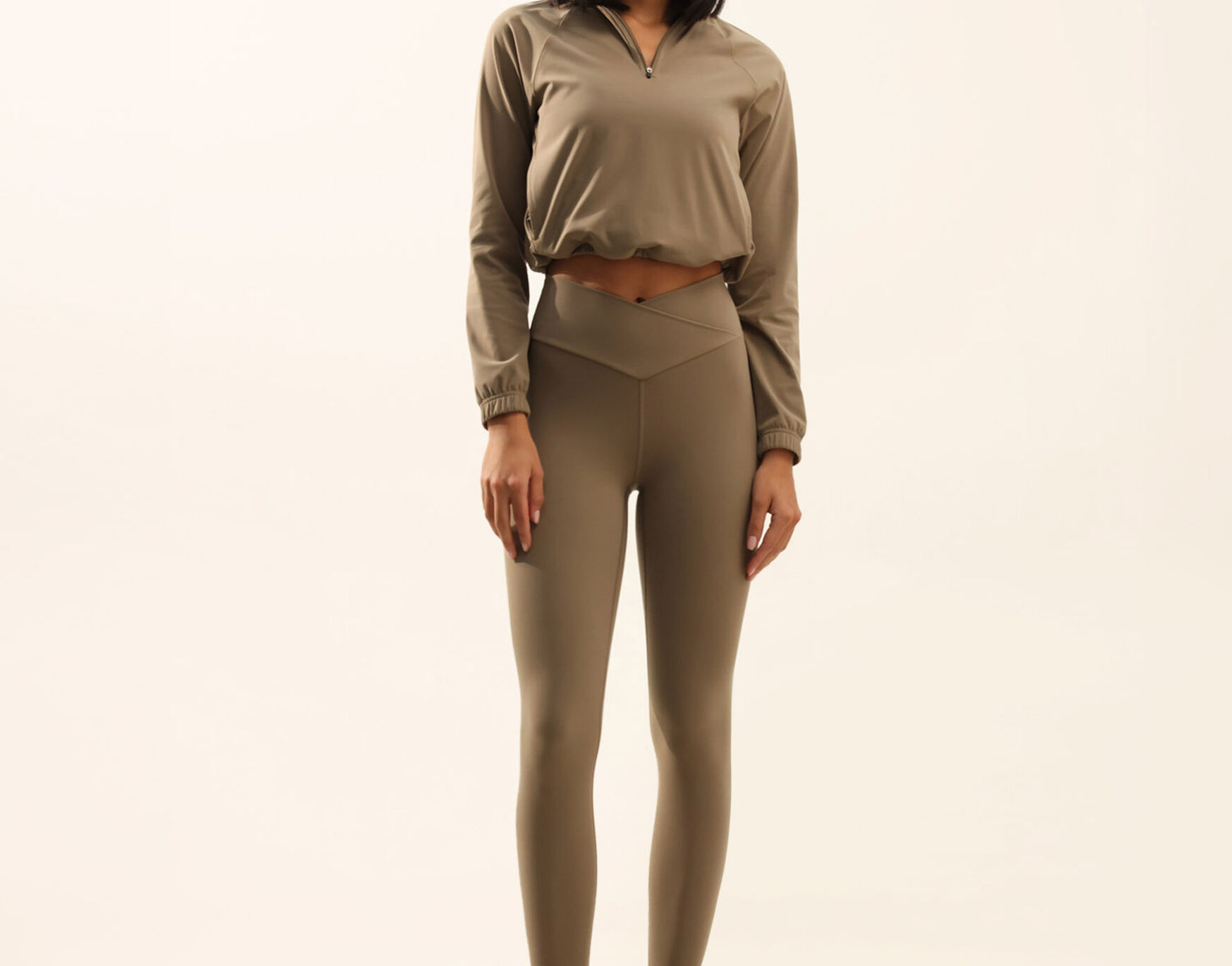 Leggings Pretina Cruzada Aerius Skin, Mocca