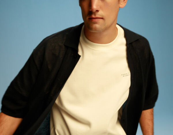 Camiseta Boxy con Estampado Frontal, Blanco