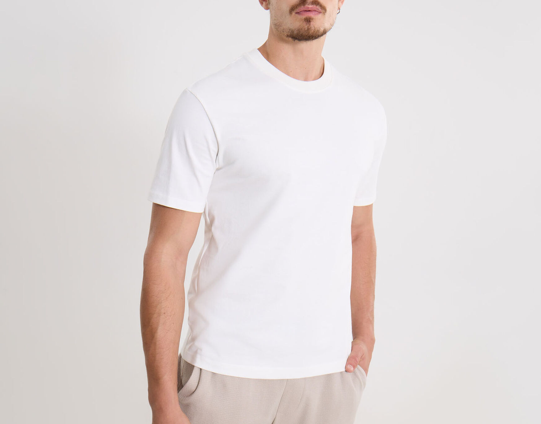 Camiseta Para Hombre Blanco